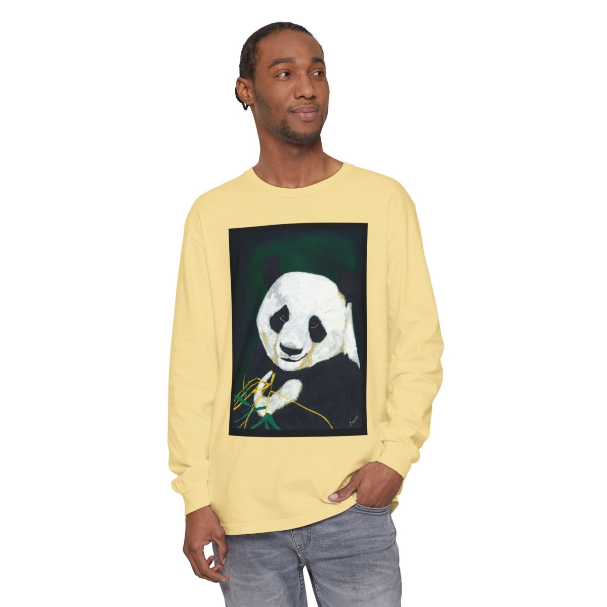 Panda Art Long Sleeve T-Shirt for Animal Lovers - Curran Artworks