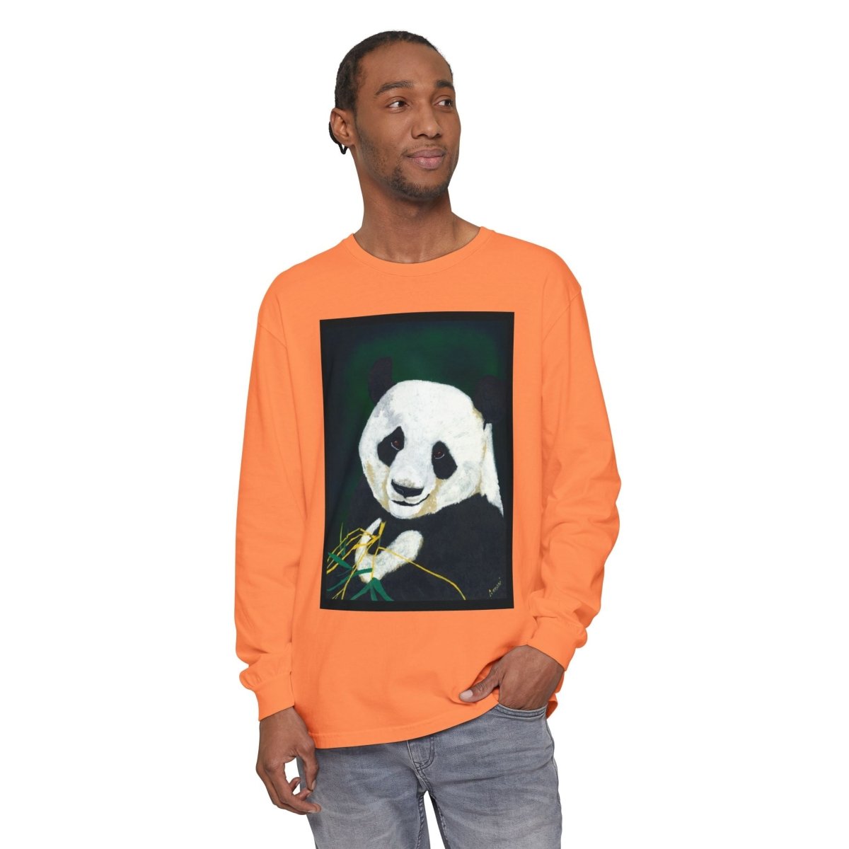Panda Art Long Sleeve T-Shirt for Animal Lovers - Curran Artworks