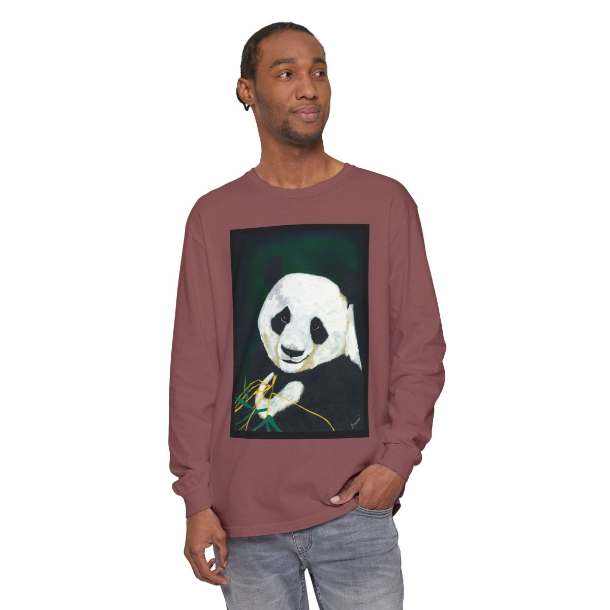 Panda Art Long Sleeve T-Shirt for Animal Lovers - Curran Artworks