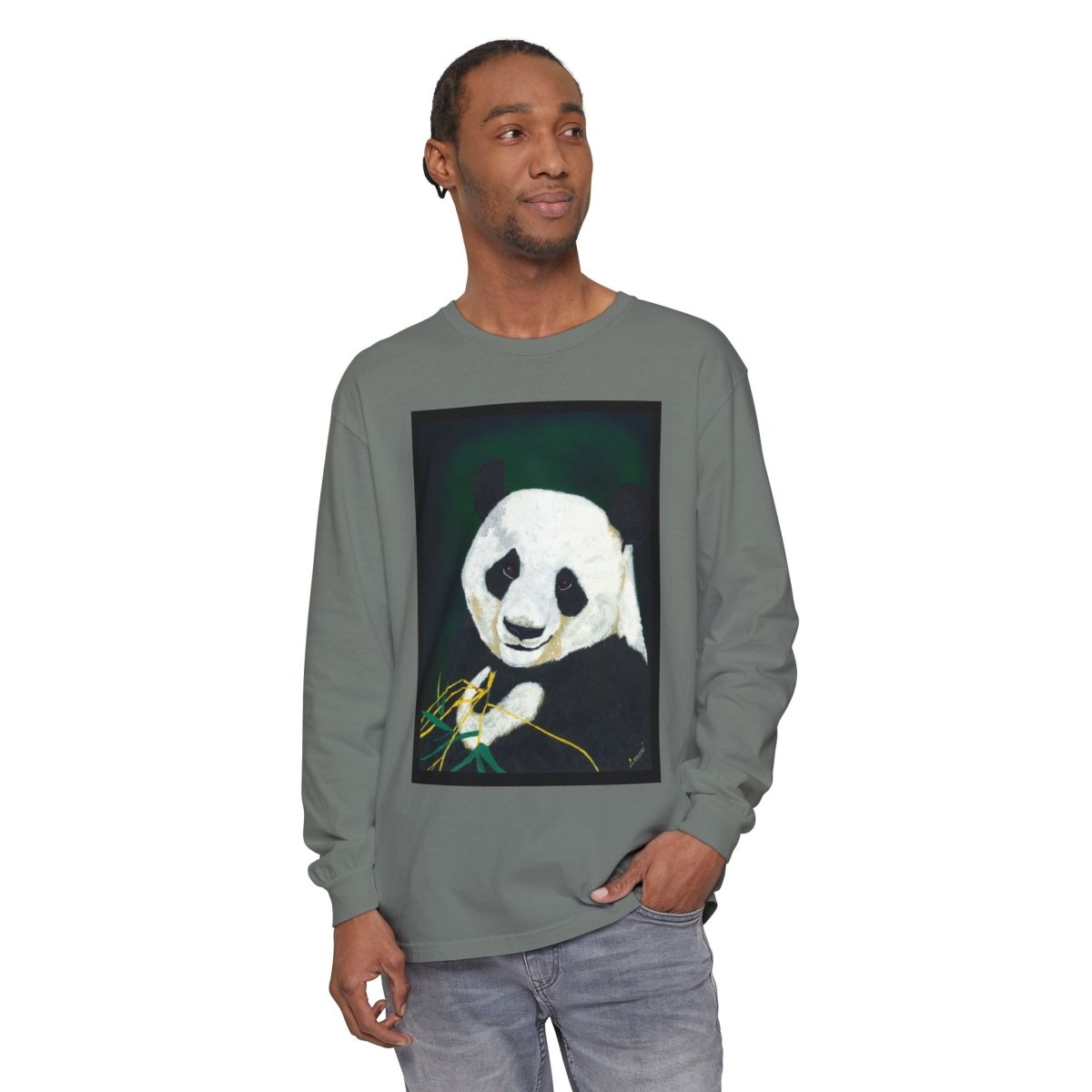 Panda Art Long Sleeve T-Shirt for Animal Lovers - Curran Artworks