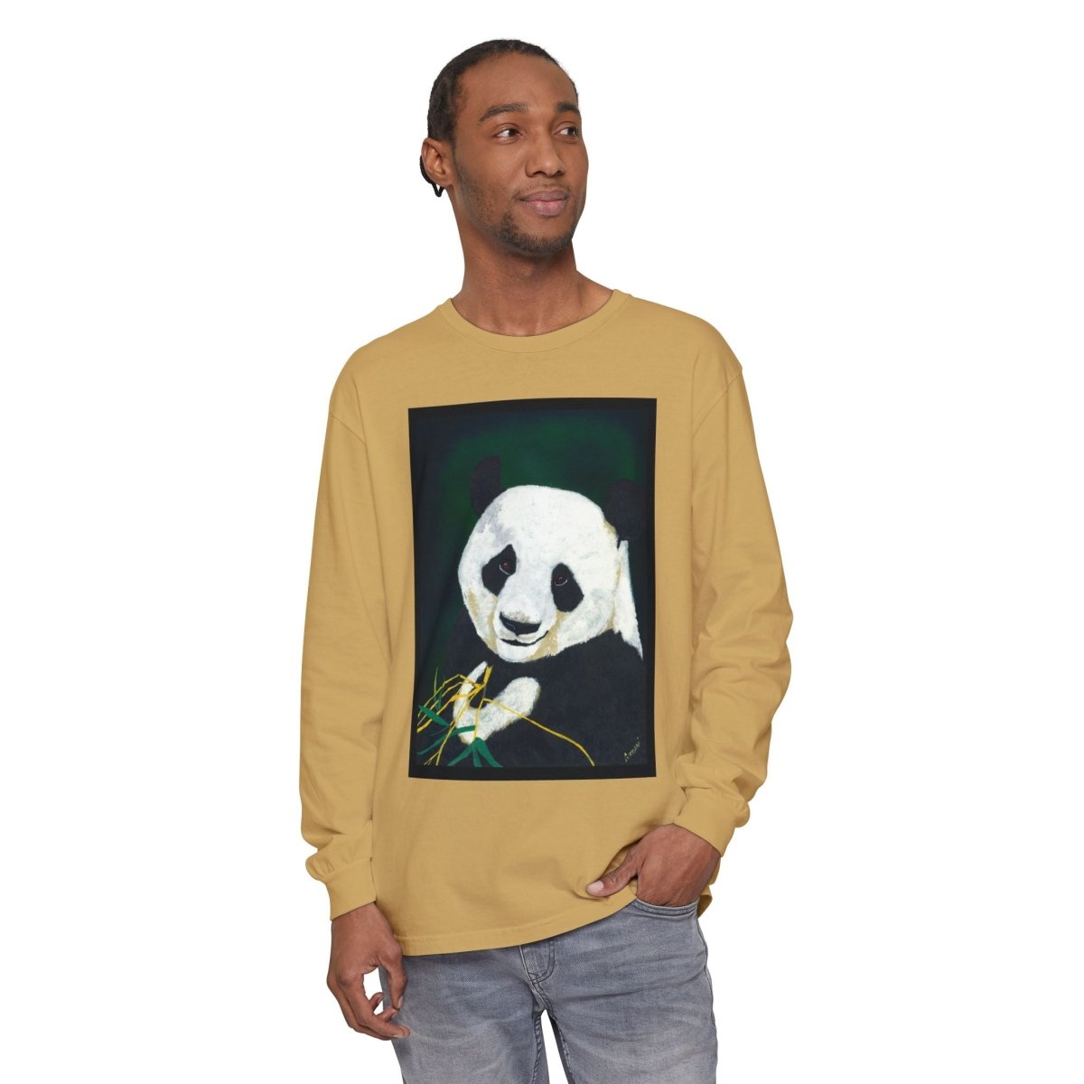 Panda Art Long Sleeve T-Shirt for Animal Lovers - Curran Artworks