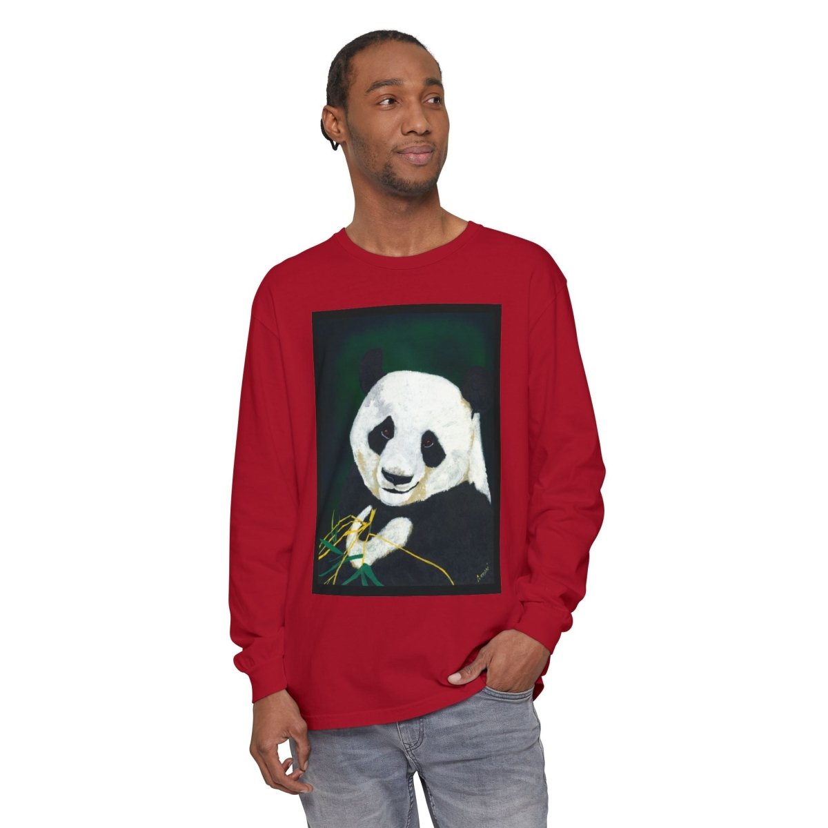Panda Art Long Sleeve T-Shirt for Animal Lovers - Curran Artworks