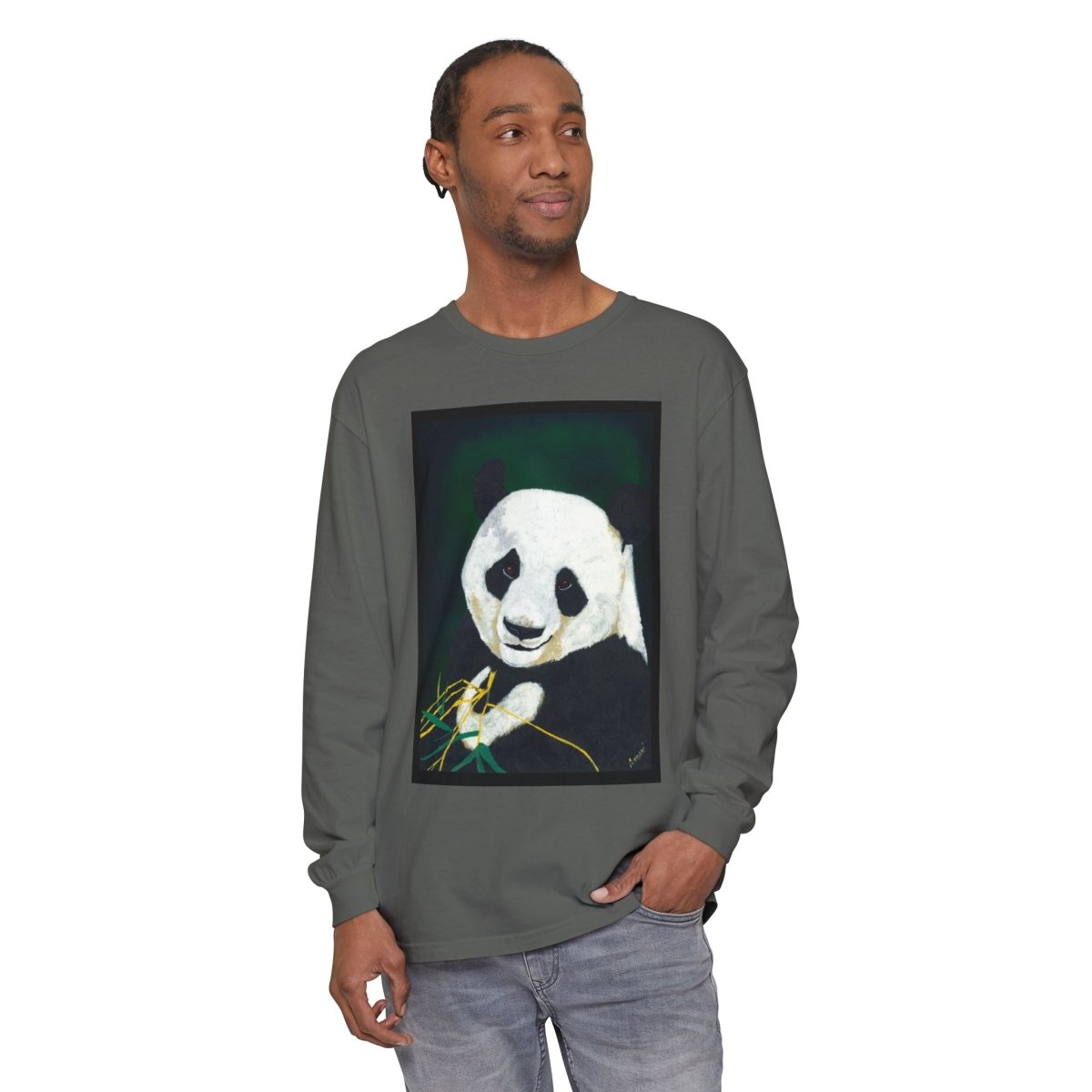 Panda Art Long Sleeve T-Shirt for Animal Lovers - Curran Artworks