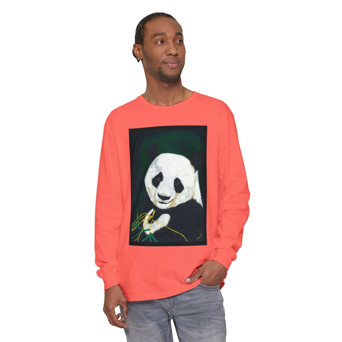 Panda Art Long Sleeve T-Shirt for Animal Lovers - Curran Artworks