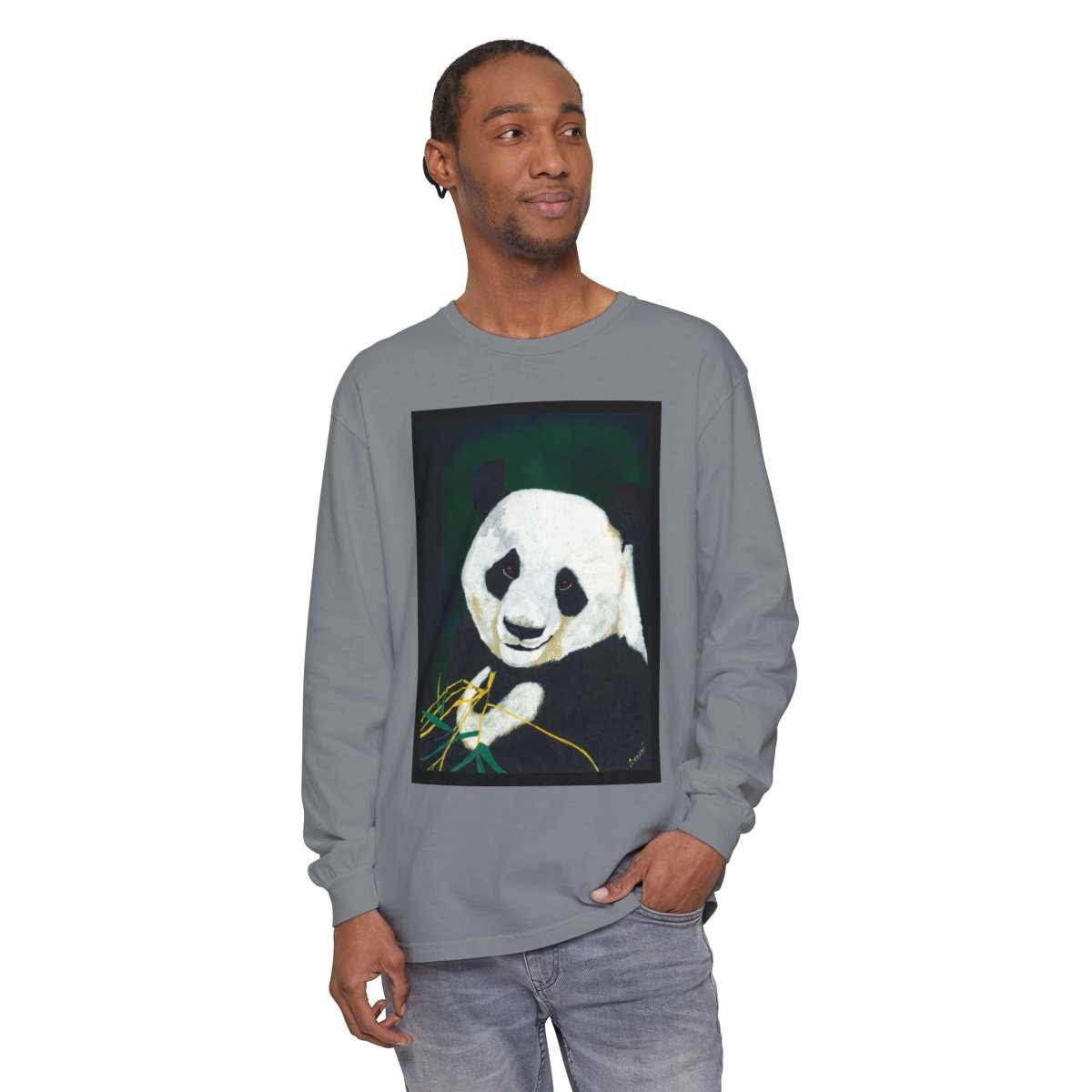 Panda Art Long Sleeve T-Shirt for Animal Lovers - Curran Artworks