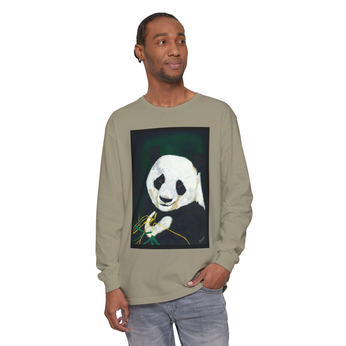 Panda Art Long Sleeve T-Shirt for Animal Lovers - Curran Artworks