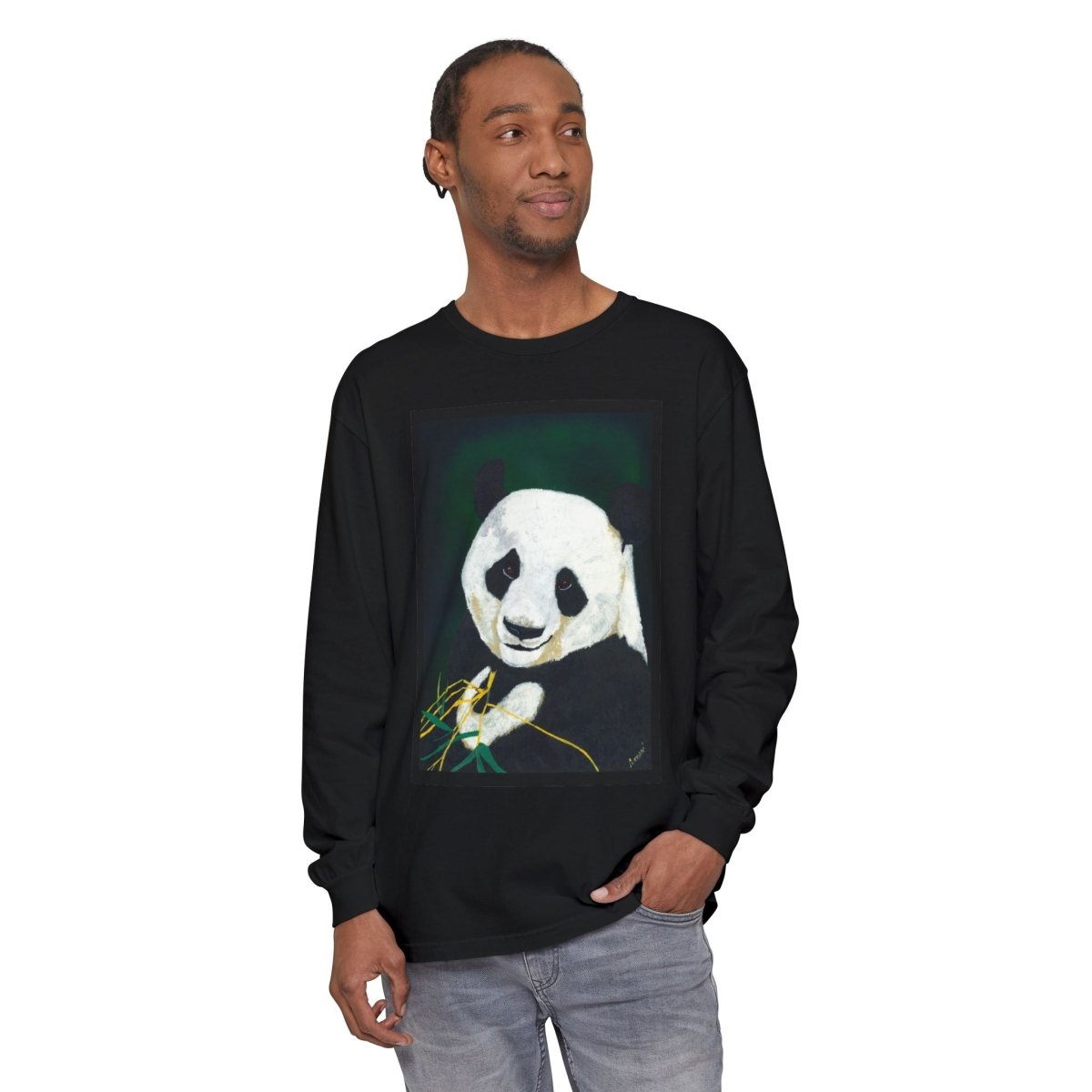 Panda Art Long Sleeve T-Shirt for Animal Lovers - Curran Artworks