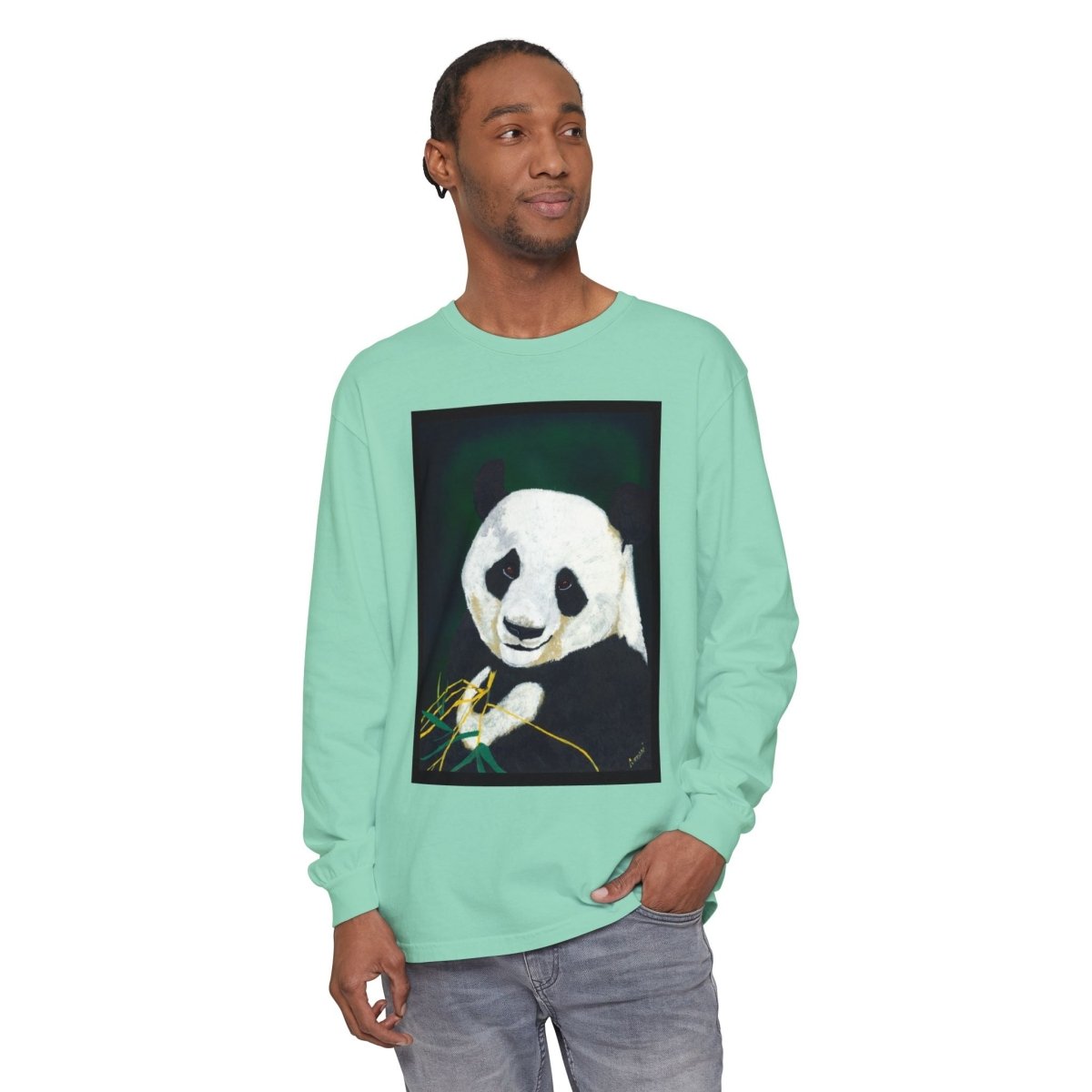 Panda Art Long Sleeve T-Shirt for Animal Lovers - Curran Artworks