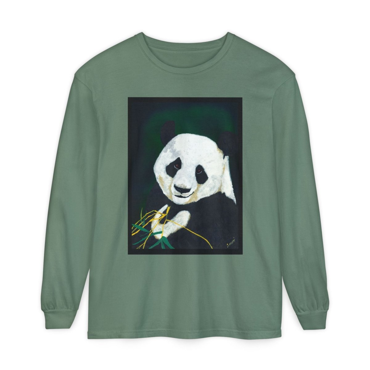 Panda Art Long Sleeve T-Shirt for Animal Lovers - Curran Artworks
