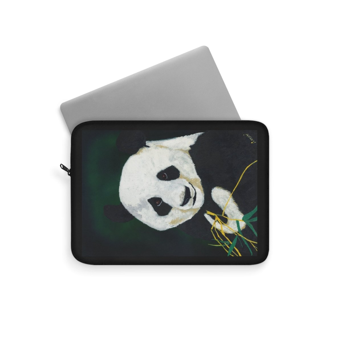 Panda Laptop Sleeve - Hand Painted Animal Design - Curran Artworks