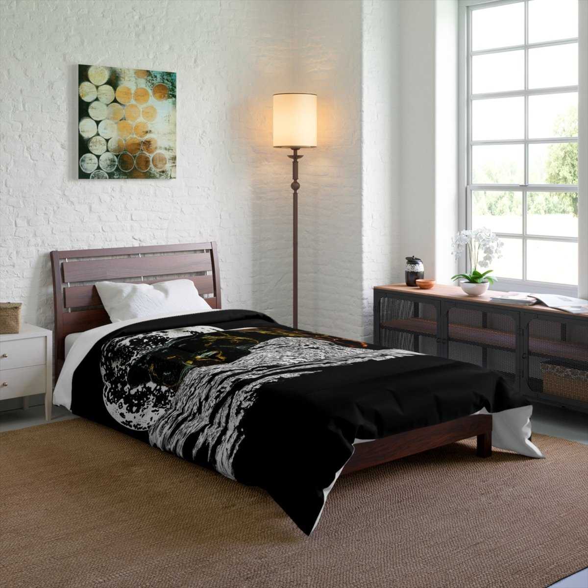 Panther Serenity Black Cozy Comforter for Animal Lovers