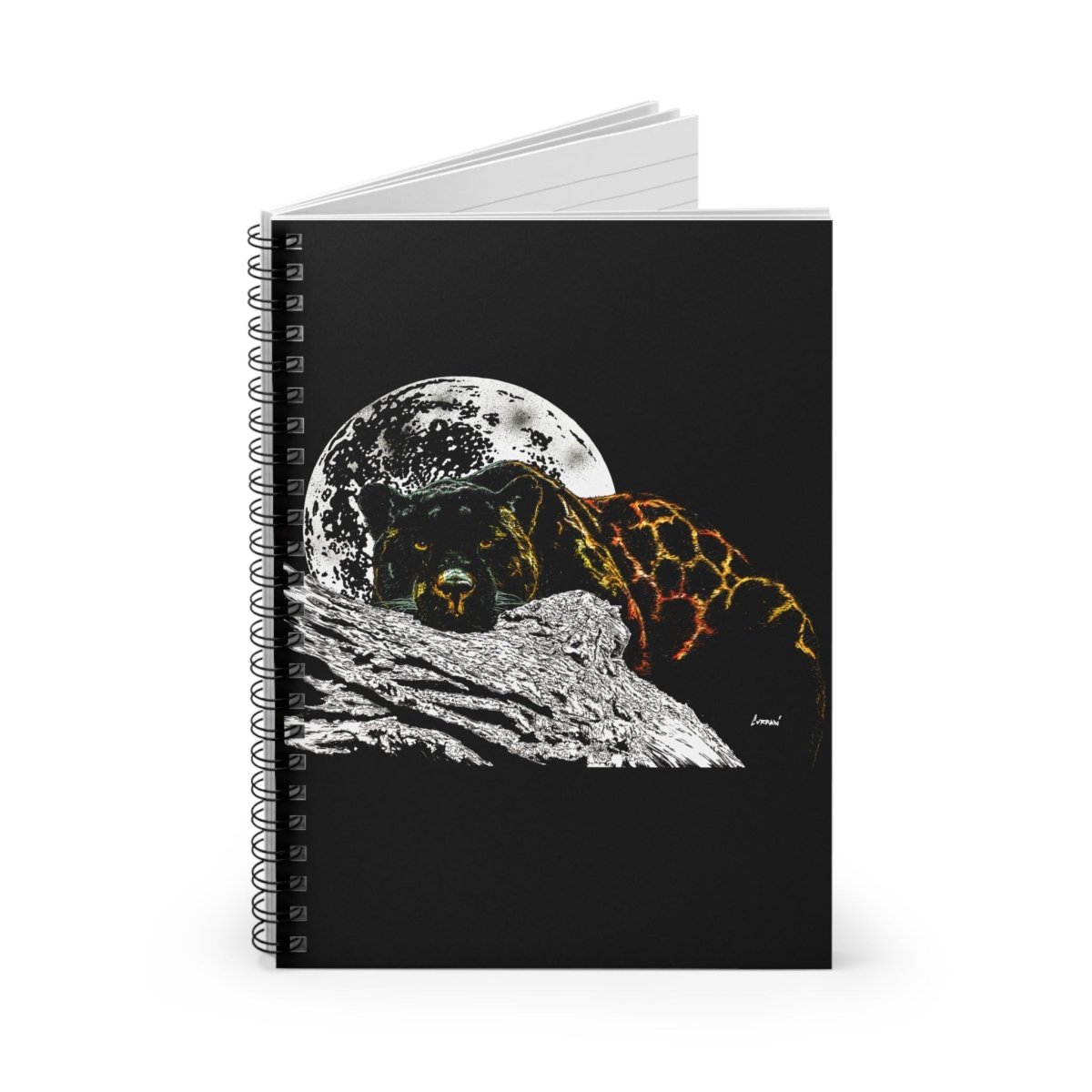Panther Spiral Notebook - Ruled Lines for Dreamers and Nature Lovers - Curran Artworks