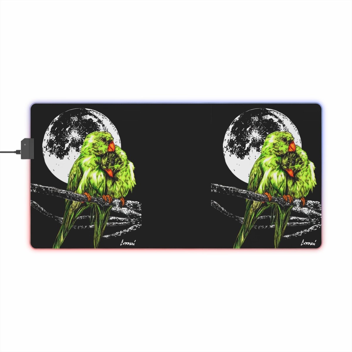 Parrot LED Illuminated Gaming Mouse Pad - Curran Artworks