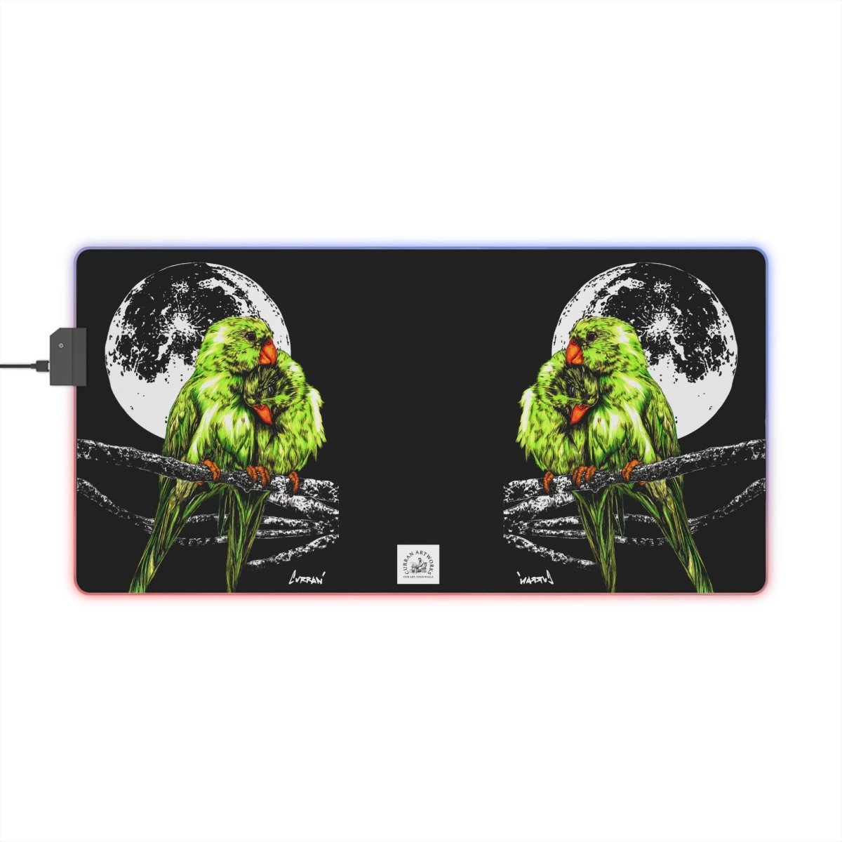 Parrot LED Illuminated Gaming Mouse Pad - Curran Artworks