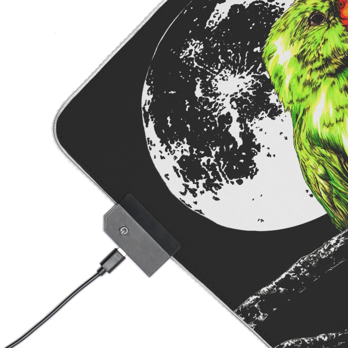 Parrot LED Illuminated Gaming Mouse Pad - Curran Artworks