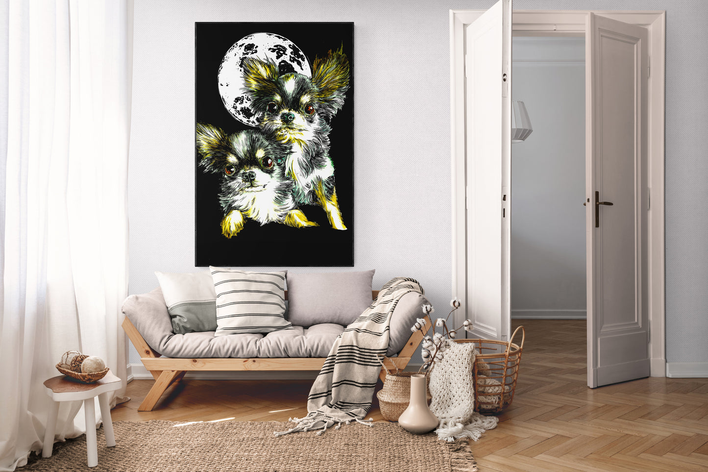 Chihuahua Original Hand Drawn Wall Art by Kris Curran