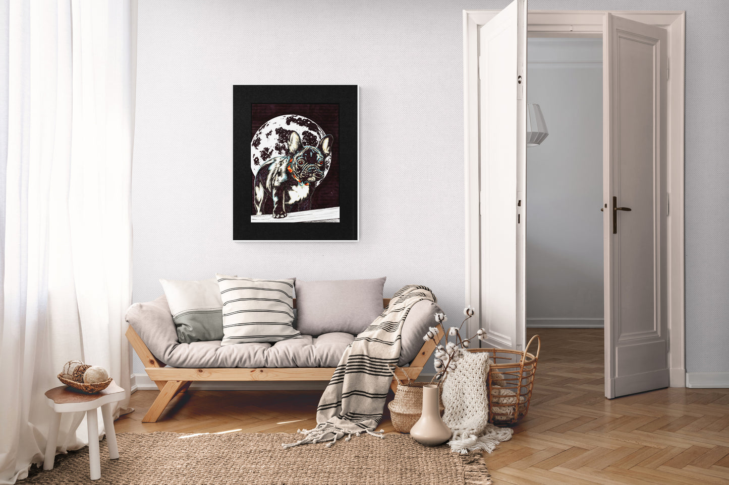 French Bulldog Original Hand Drawn Wall Art Poster