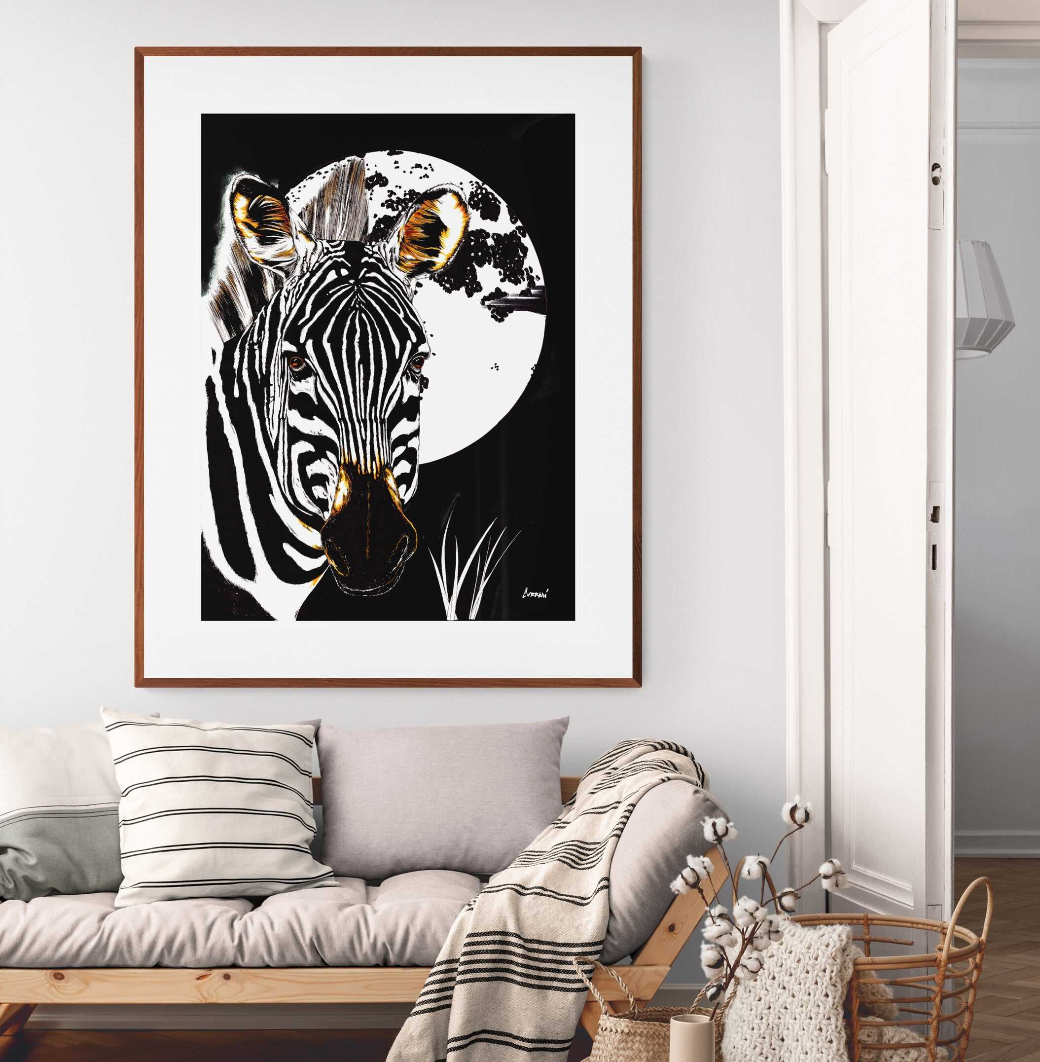 Transform your space with our stunning Zebra Original Hand Drawn Wall Art Poster. Elevate your walls with this unique, handcrafted piece.