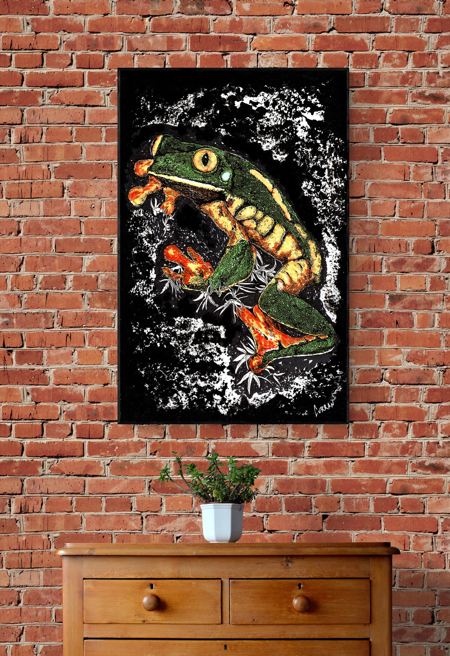 Frog 2 Original Hand Drawn Wall Art Poster