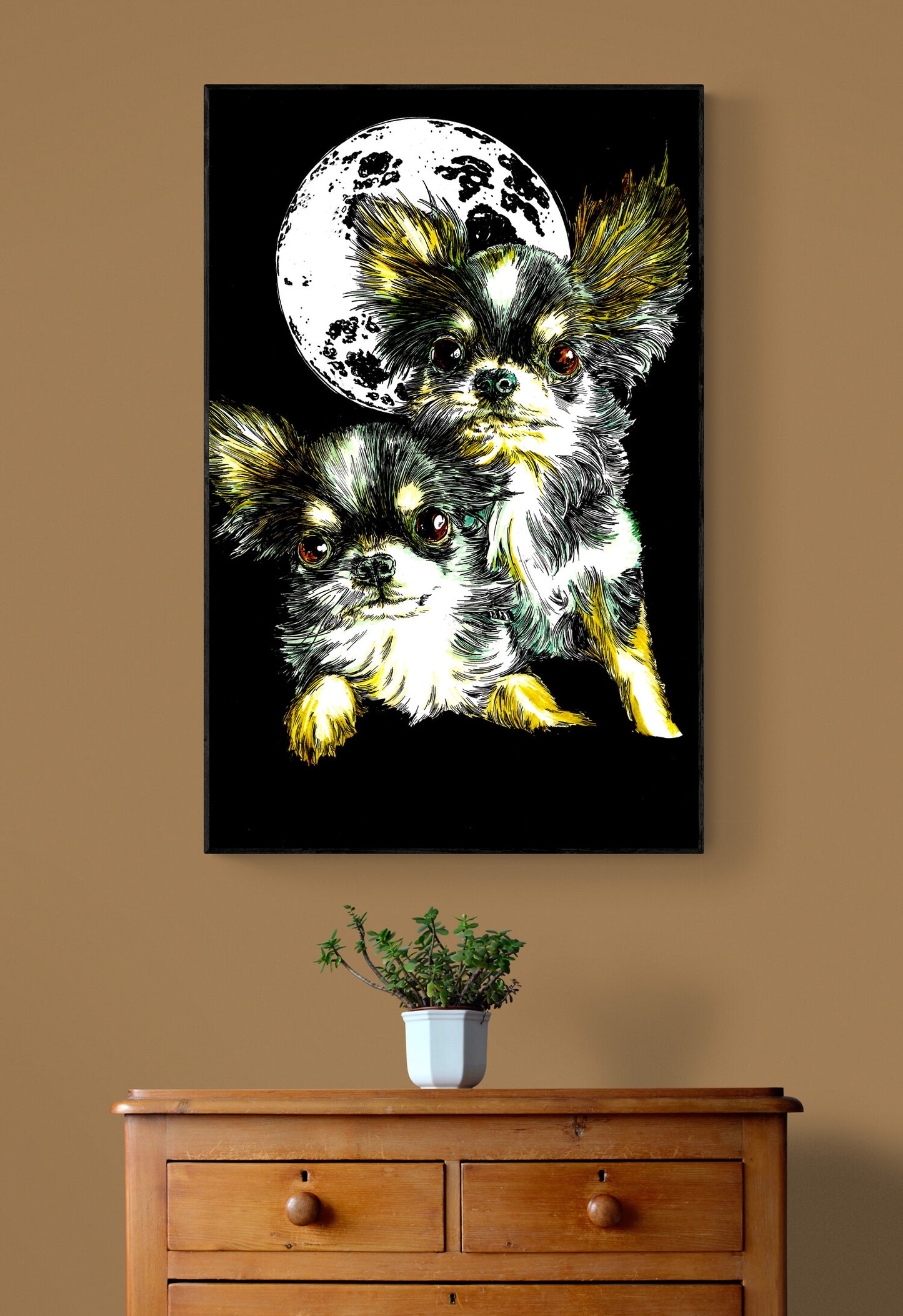 Chihuahua Original Hand Drawn Wall Art by Kris Curran