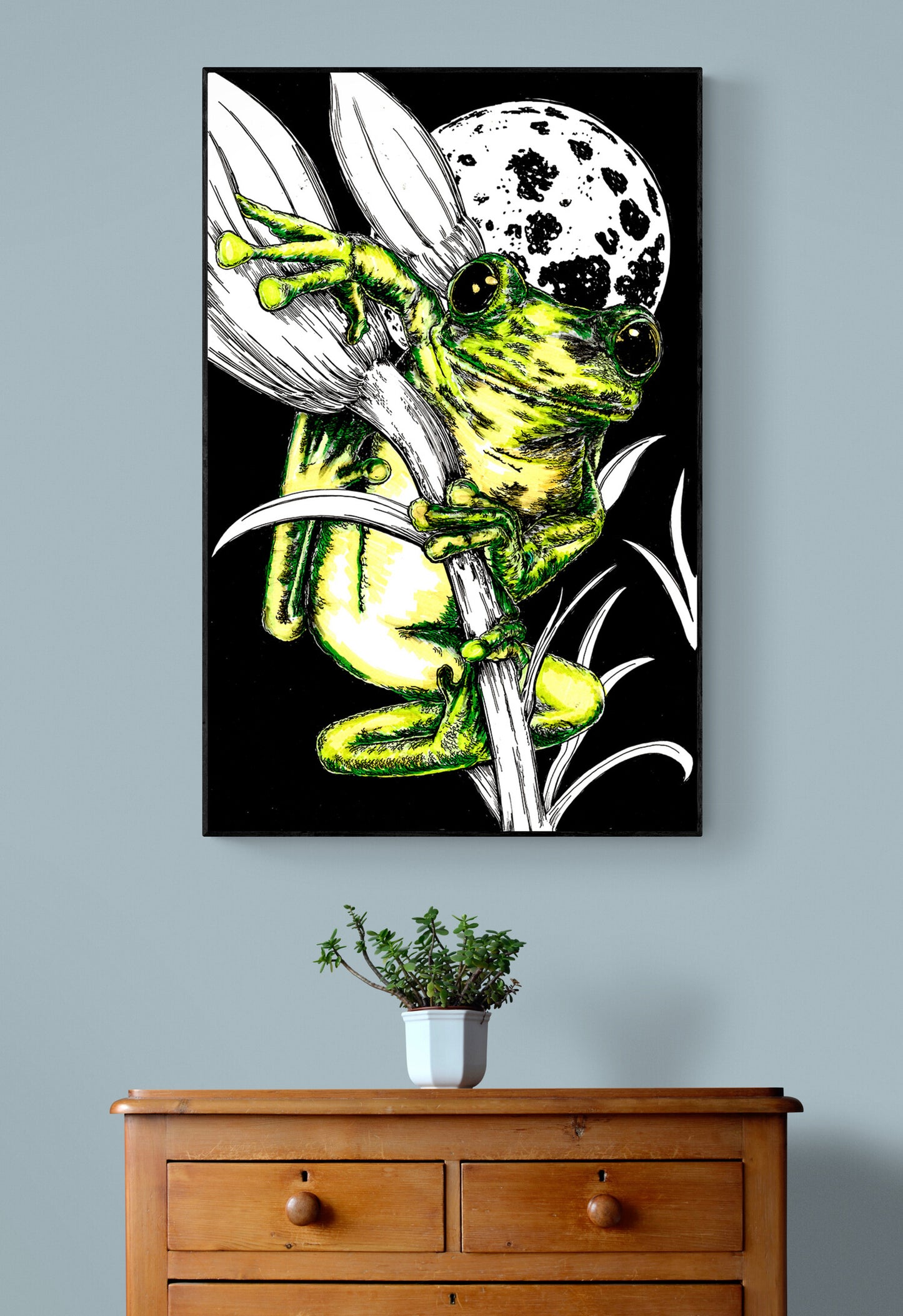 Frog 1 Original Hand Drawn Wall Art Poster