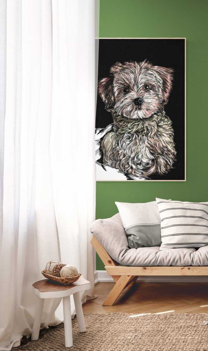 Puppy 2 Digital Art Download! Hand-drawn art by Kris Curran