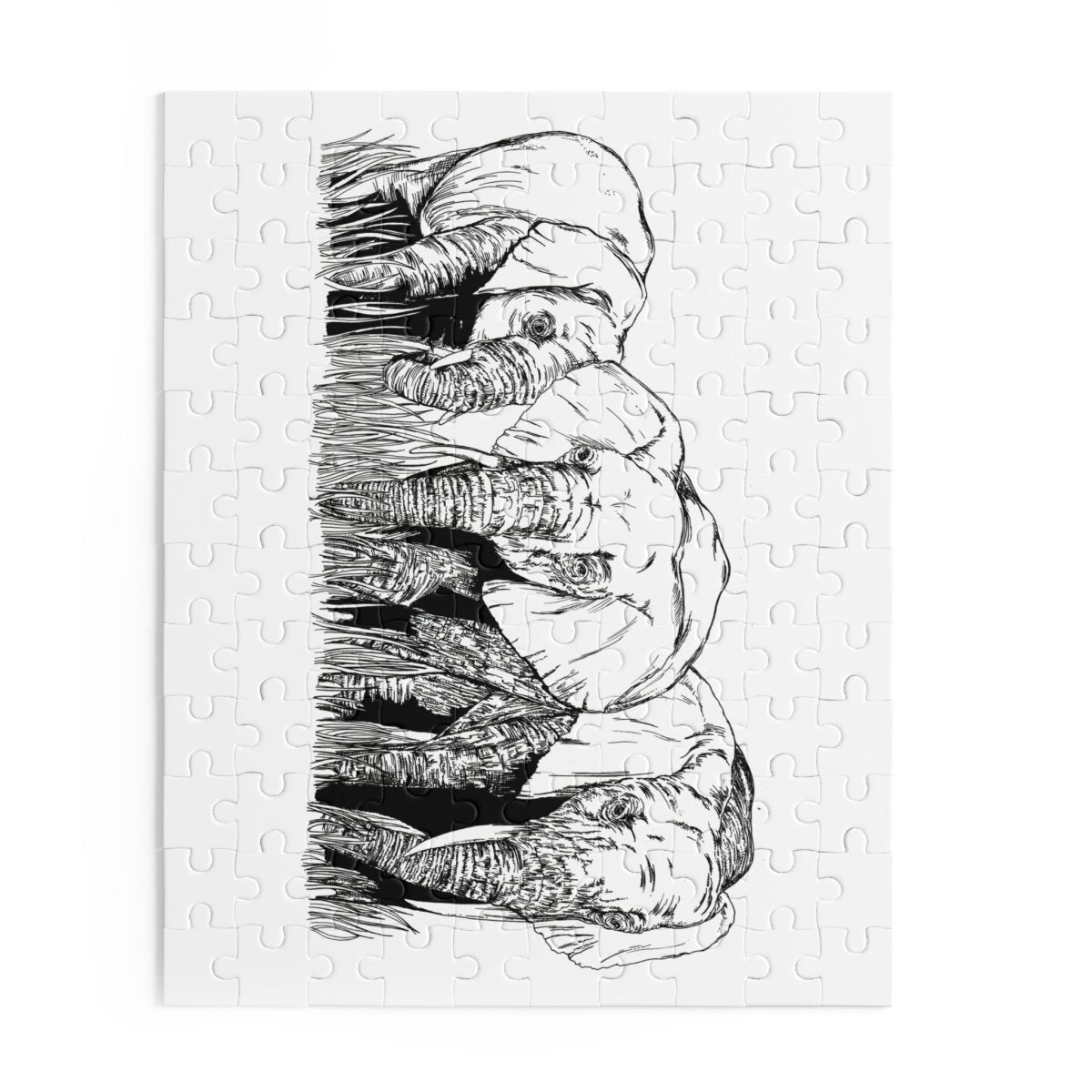 Puzzle 500 - Piece Whimsical Elephant Nature Artwork - Curran Artworks