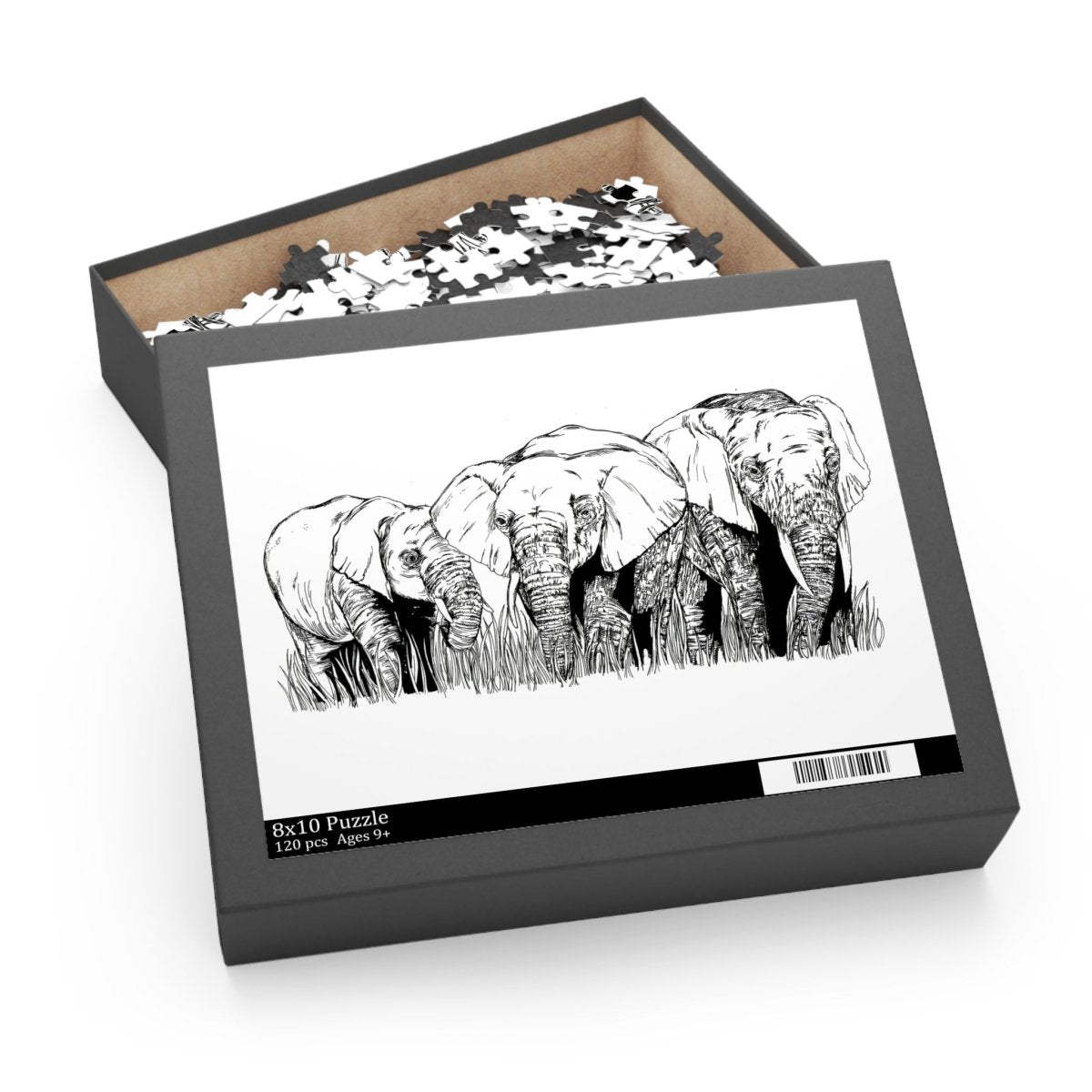 Puzzle 500 - Piece Whimsical Elephant Nature Artwork - Curran Artworks