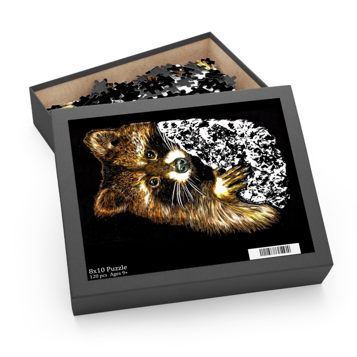 Raccoon Puzzle - 120/252/500 - Piece - Perfect for Animal Lovers - Curran Artworks