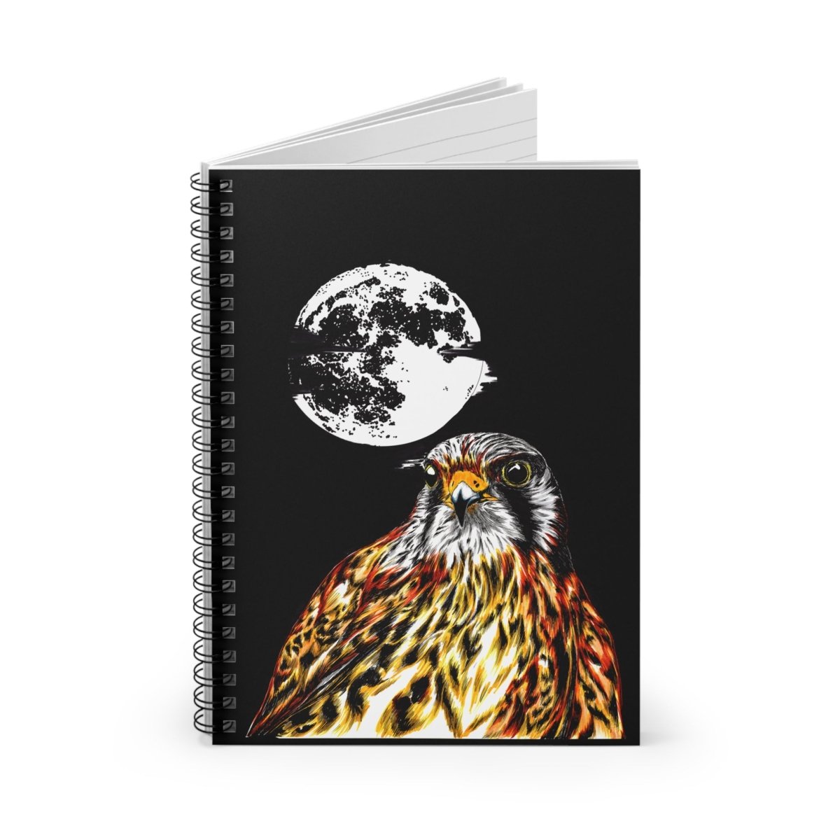 Rustic Falcon Spiral Notebook - Perfect for Nature Lovers - Curran Artworks