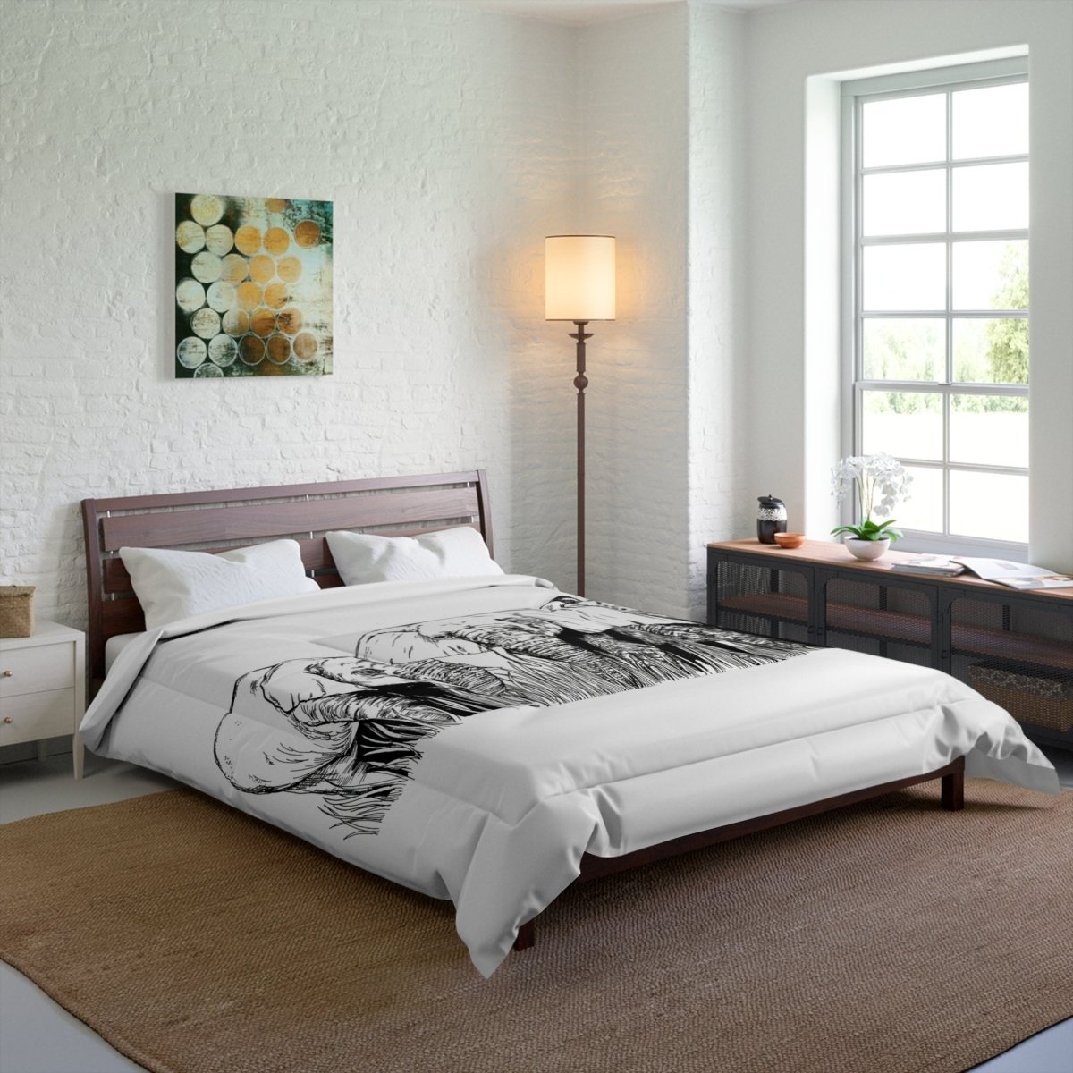 Safari Elegance Comforter - Wild Elephant Design for Nature Lovers - Curran Artworks