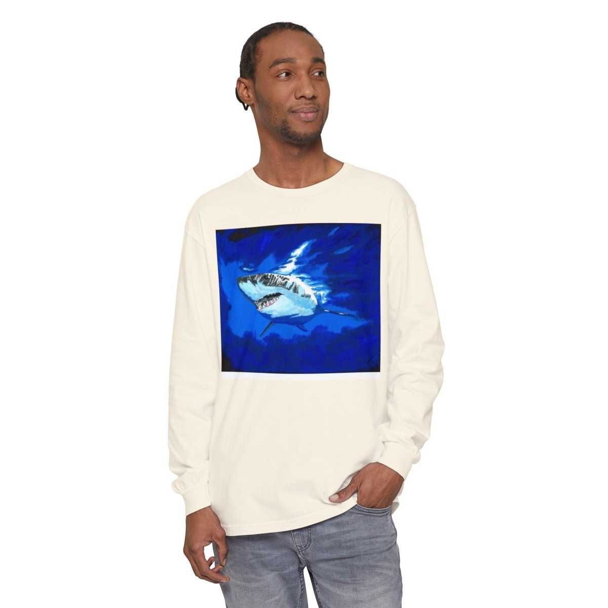 Shark Long Sleeve T-Shirt with Shark Design - Unisex Tee
