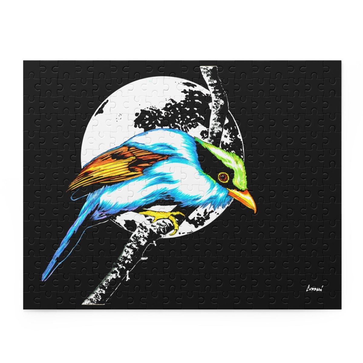 Stunning Bird Art Puzzle - 500 - Piece Puzzle with Moon Design - Curran Artworks
