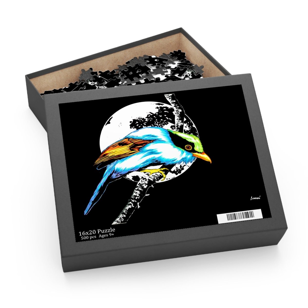 Stunning Bird Art Puzzle - 500 - Piece Puzzle with Moon Design - Curran Artworks