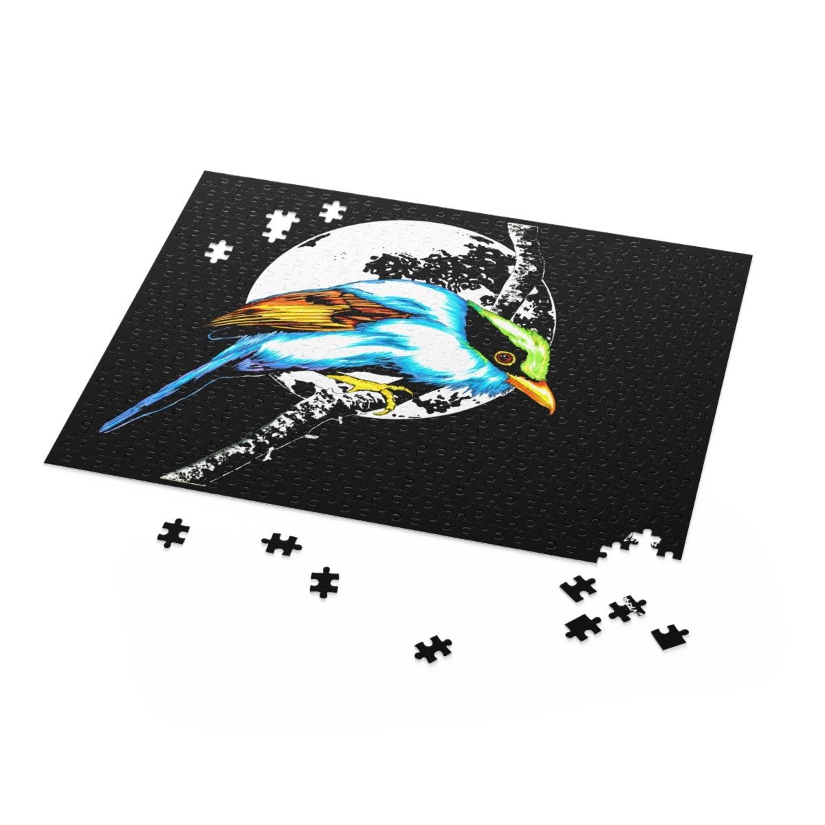 Stunning Bird Art Puzzle - 500 - Piece Puzzle with Moon Design - Curran Artworks