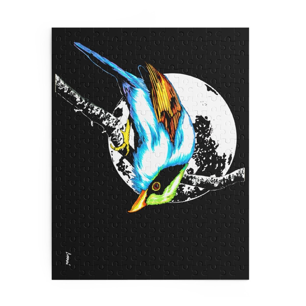 Stunning Bird Art Puzzle - 500 - Piece Puzzle with Moon Design - Curran Artworks