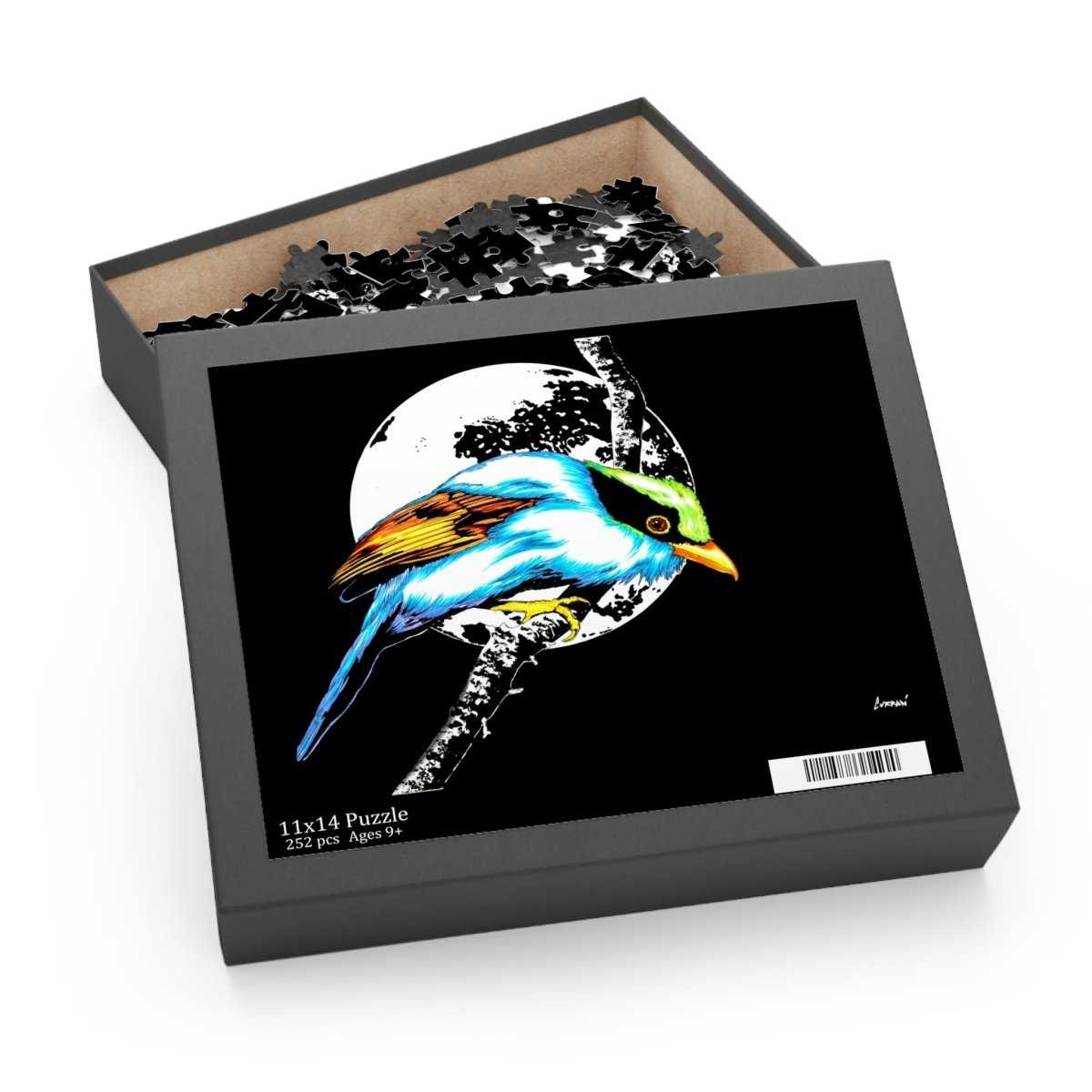 Stunning Bird Art Puzzle - 500-Piece Puzzle with Moon Design