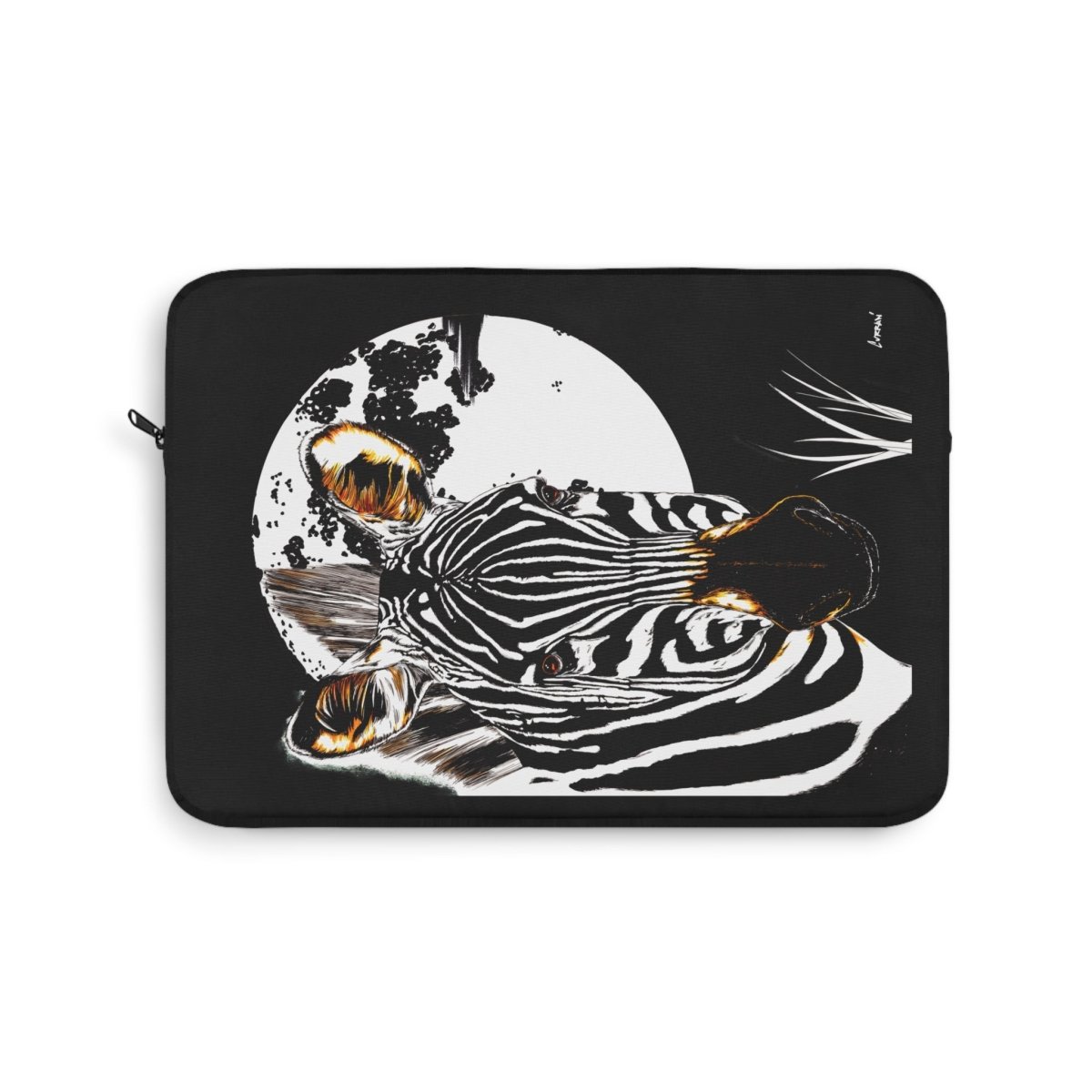 Stylish Zebra Print Laptop Sleeve - Protect Your Device with a Touch of Wild - Curran Artworks