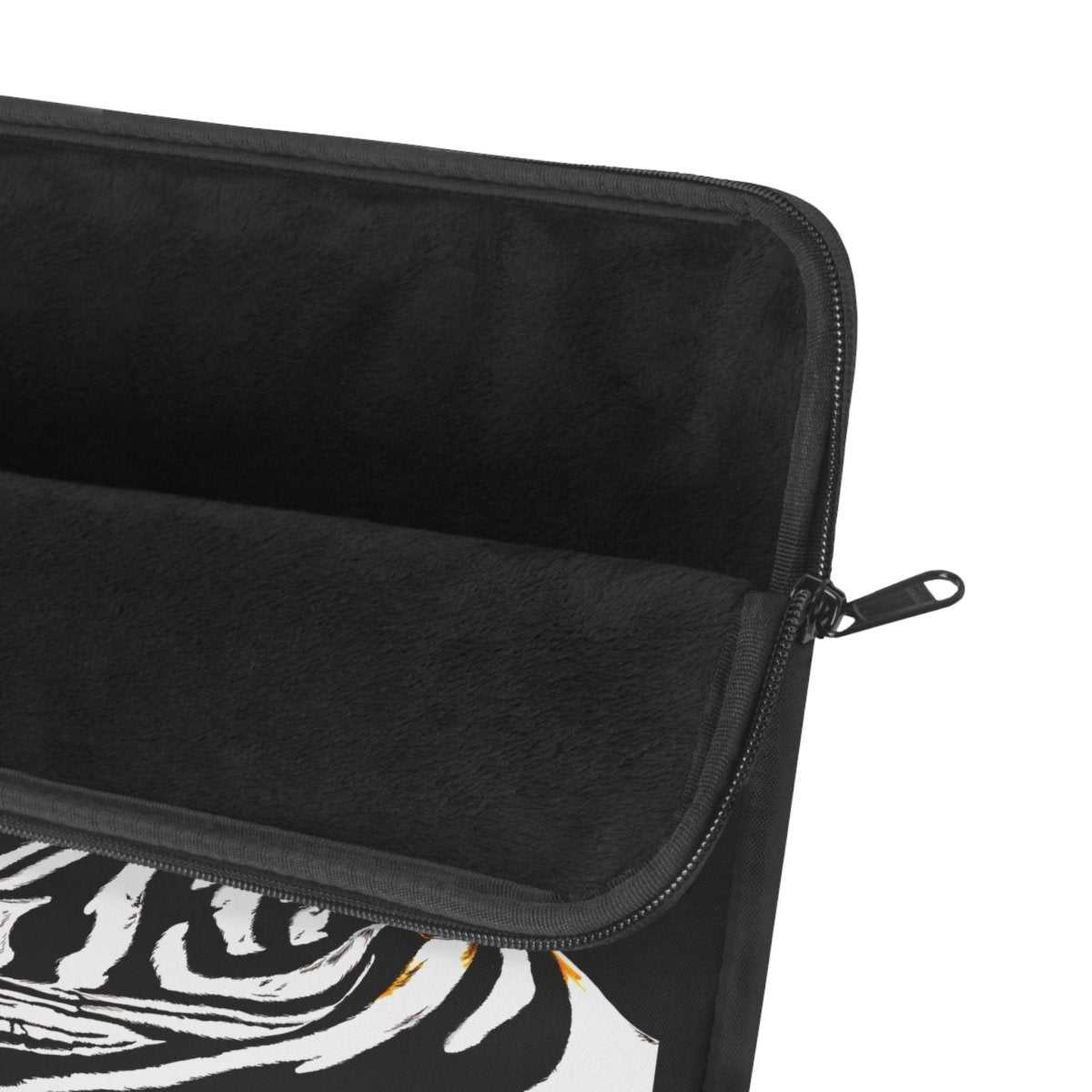 Stylish Zebra Print Laptop Sleeve - Protect Your Device with a Touch of Wild - Curran Artworks