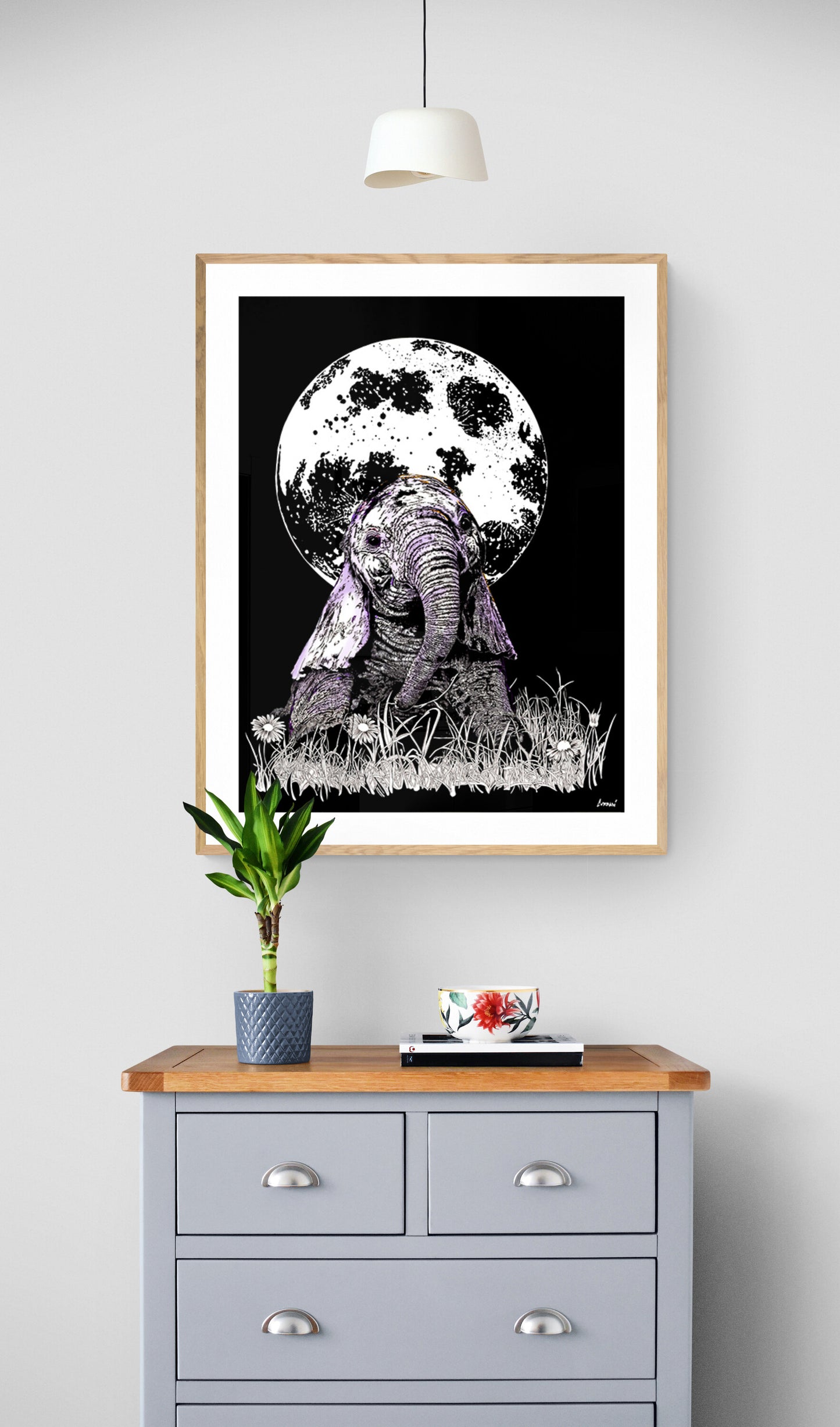 Baby Elephant Wall Art Poster