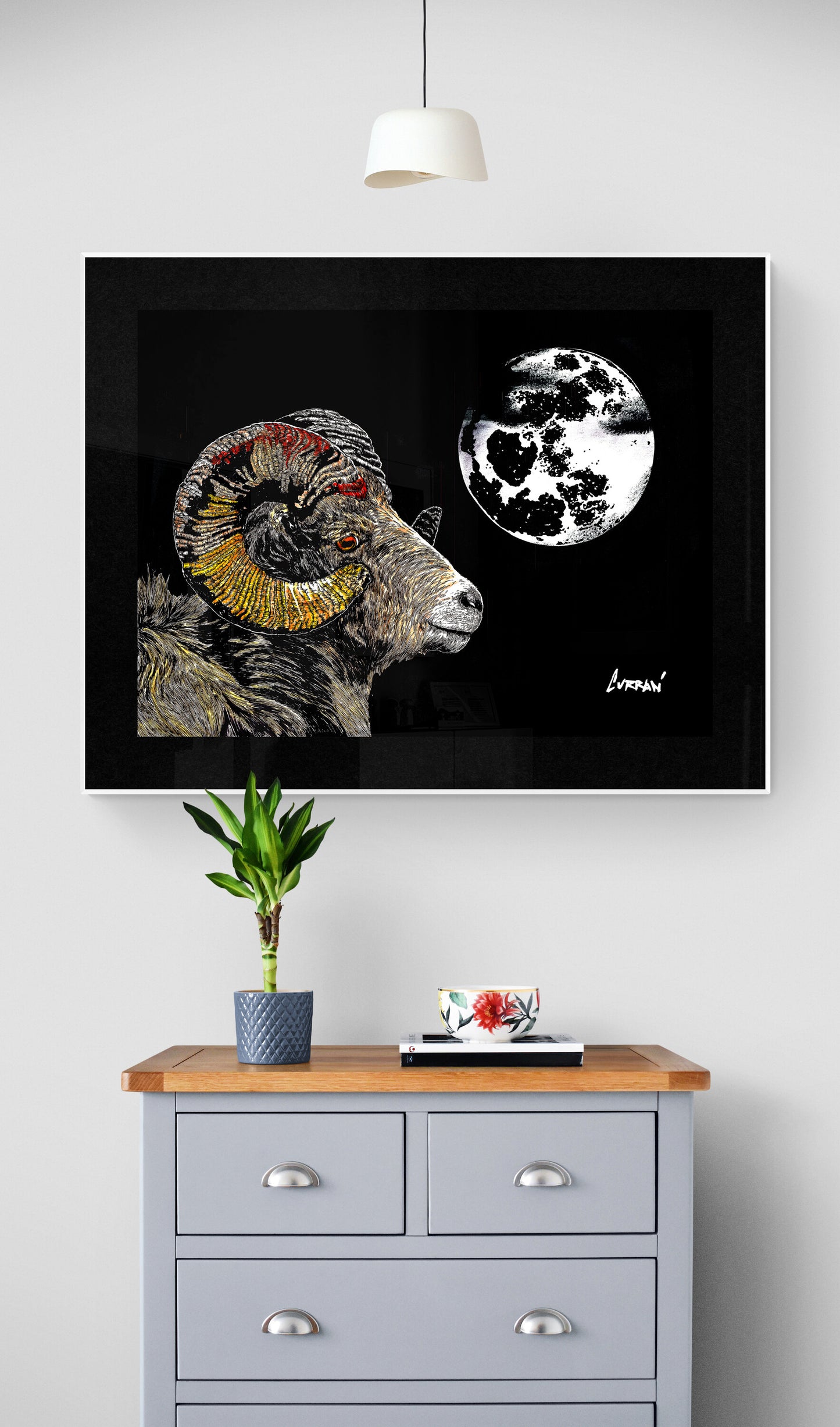 Mountain Ram Wall Art Poster