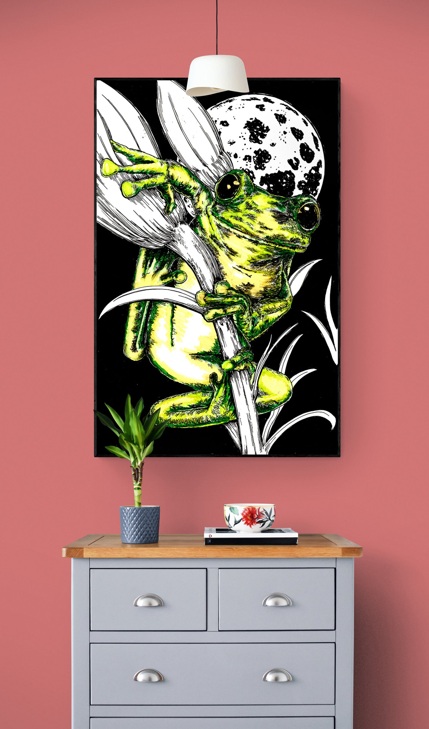 Frog 1 Original Hand Drawn Wall Art Poster