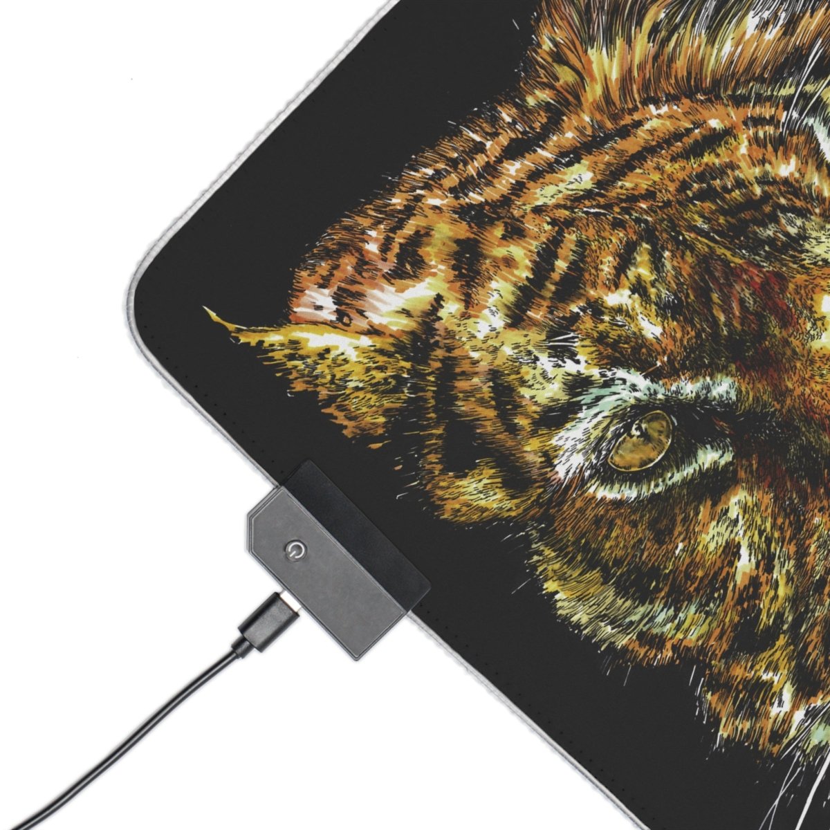 Tiger LED Gaming Mouse Pad - RGB Backlit, Perfect for Gamers - Curran Artworks