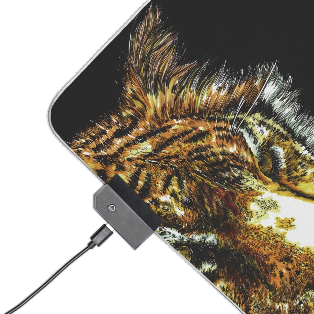 Tiger LED Gaming Mouse Pad - RGB Backlit, Perfect for Gamers - Curran Artworks