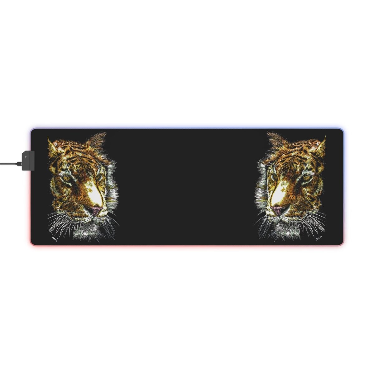 Tiger LED Gaming Mouse Pad - RGB Backlit, Perfect for Gamers - Curran Artworks