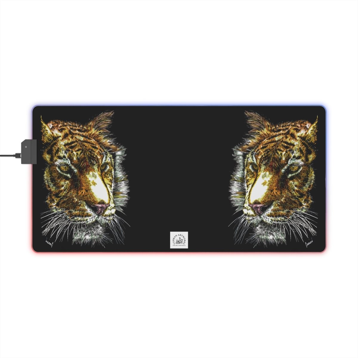 Tiger LED Gaming Mouse Pad - RGB Backlit, Perfect for Gamers - Curran Artworks