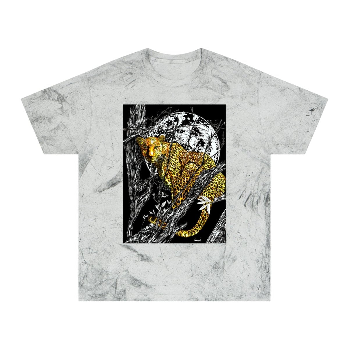 Unisex Color Blast Leopard T-Shirt - Vivid Wildlife Design - Curran Artworks
