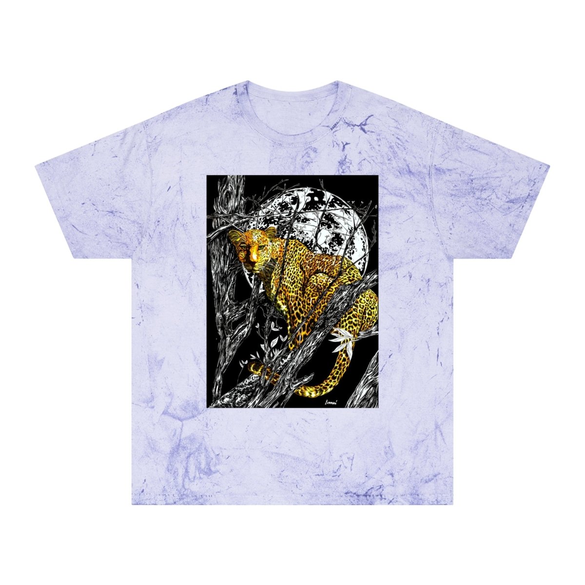 Unisex Color Blast Leopard T-Shirt - Vivid Wildlife Design - Curran Artworks