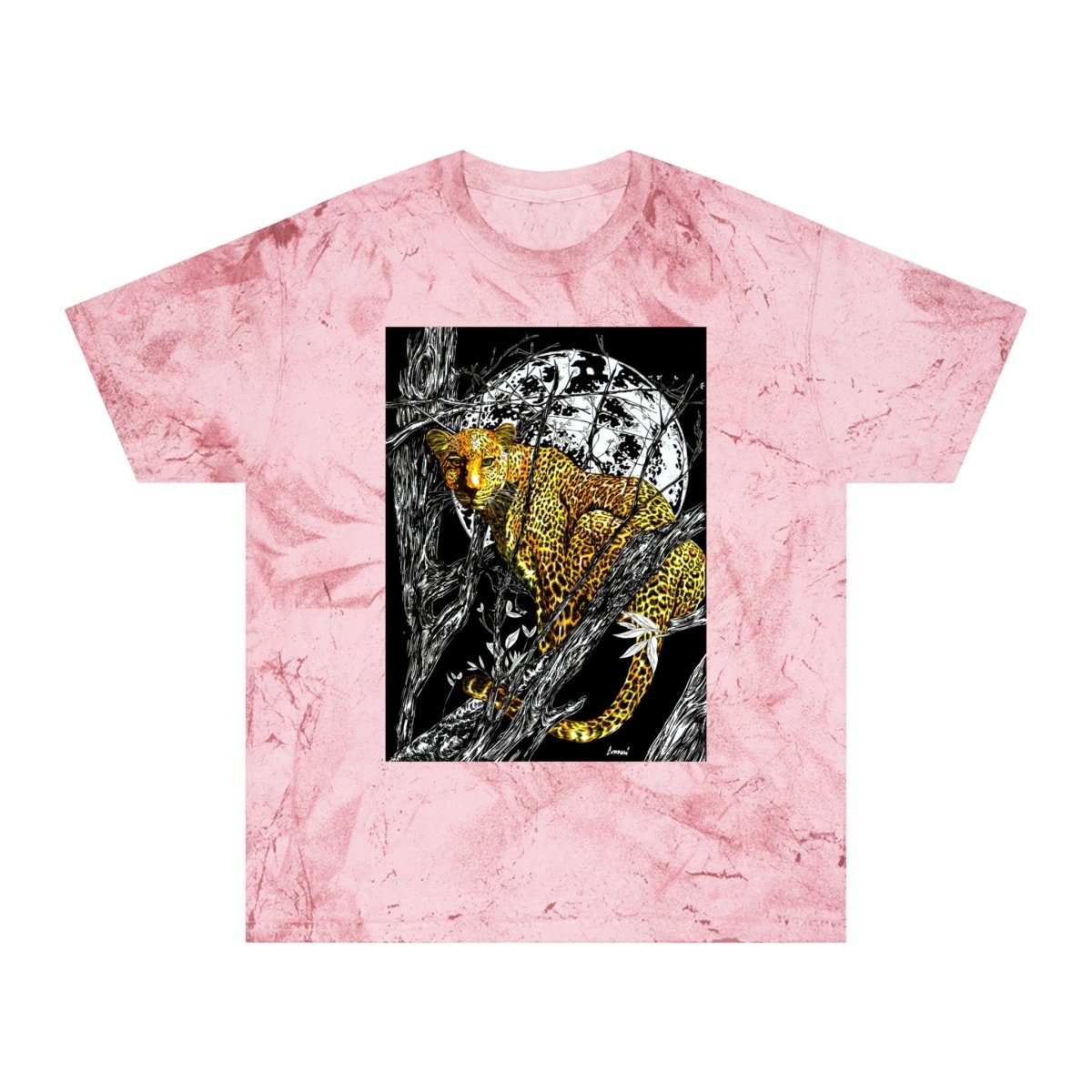 Unisex Color Blast Leopard T-Shirt - Vivid Wildlife Design - Curran Artworks