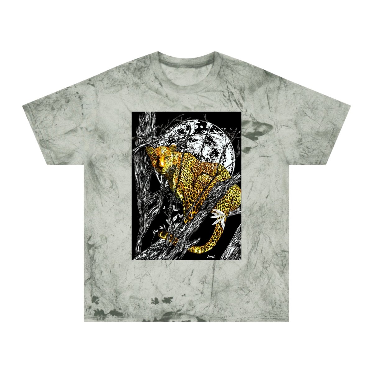 Unisex Color Blast Leopard T-Shirt - Vivid Wildlife Design - Curran Artworks